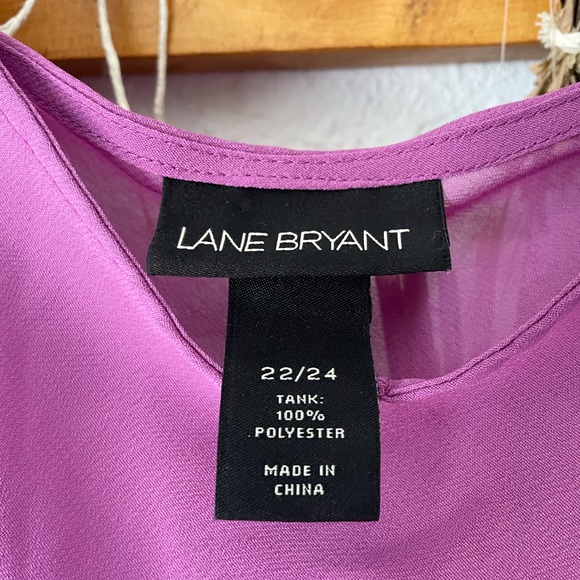 Lane Bryant Sheer Purple Tank - Picture 3 of 4
